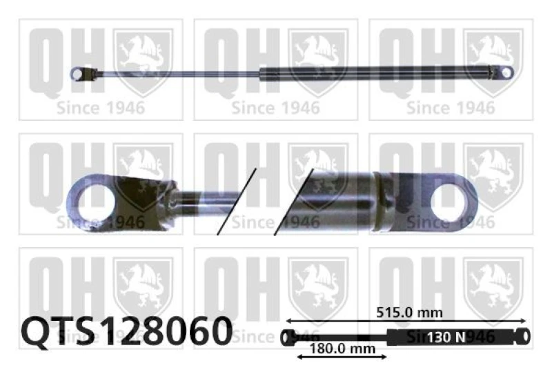 Image of QUINTON HAZELL Tailgate strut QUINTON HAZELL QTS128060