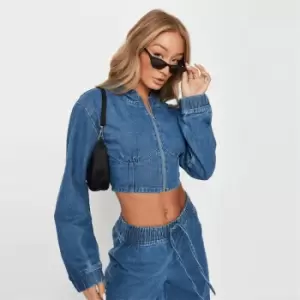 image of Missguided Hooded Top Co Ord - Blue