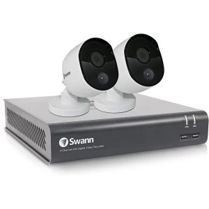 image of Swann CCTV System - 4 Channel 1080p HD DVR with 2 x 1080p Motion Sensing Cameras & 1TB HDD