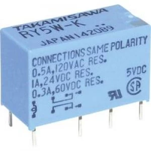 image of PCB relays 24 Vdc 1 A 2 change overs Takamisawa RY