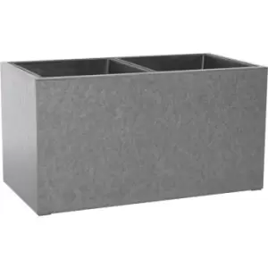 image of Out & out Small Planter with Two Sections- Concrete Look Grey