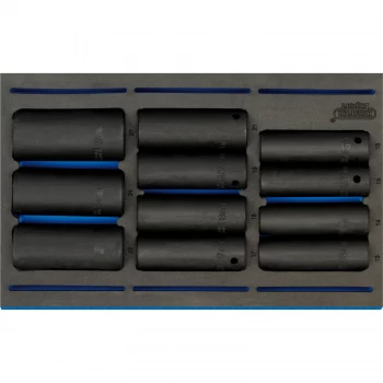Image of Draper 11 Piece 1/2" Drive Impact Socket Set In Eva Insert Tray 1/2"