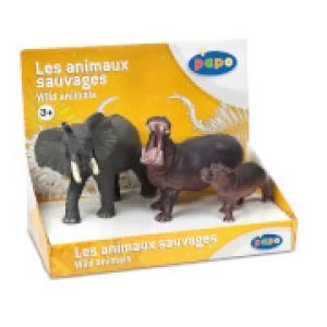 image of Papo Wild Animal Kingdom: Display Box Wild Animals 2 (3 Figurines)