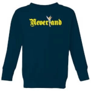 Image of Disney Peter Pan Tinkerbell Neverland Kids Sweatshirt - Navy - 11-12 Years