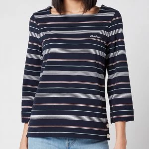 Image of Barbour Womens Merseyside Top - Navy Stripe - UK 10