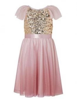 image of Monsoon Girls Truth Ombre Maxi Dress - Pink, Size 3 Years, Women