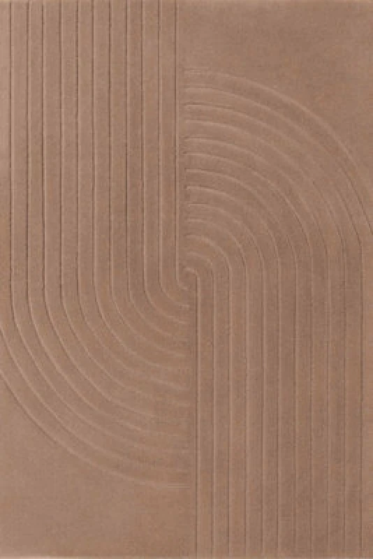 Image of The Rugs Vikosa Arcura Wool Rug Abstract Living Room In Beige