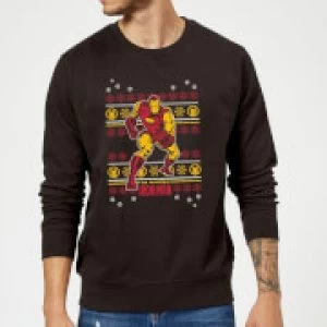 Image of Marvel Comics The Invincible Ironman Black Christmas Sweatshirt - L - Black