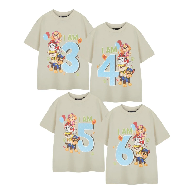 Image of Paw Patrol Short Sleeved T-Shirt Beige male
