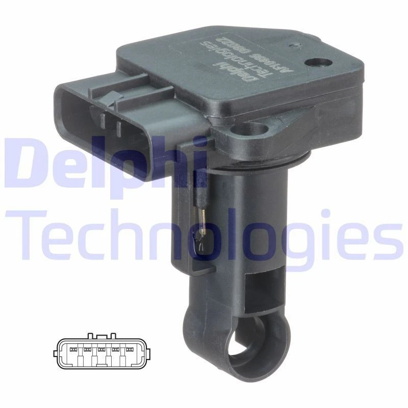 Image of DELPHI AF10496-12B1 Mass air flow sensor without housing Air Mass Sensor (3926)