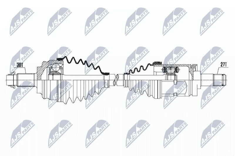 Image of NTY NPW-BM-115 Drive shaft Front Axle Left Drive Shaft (13)
