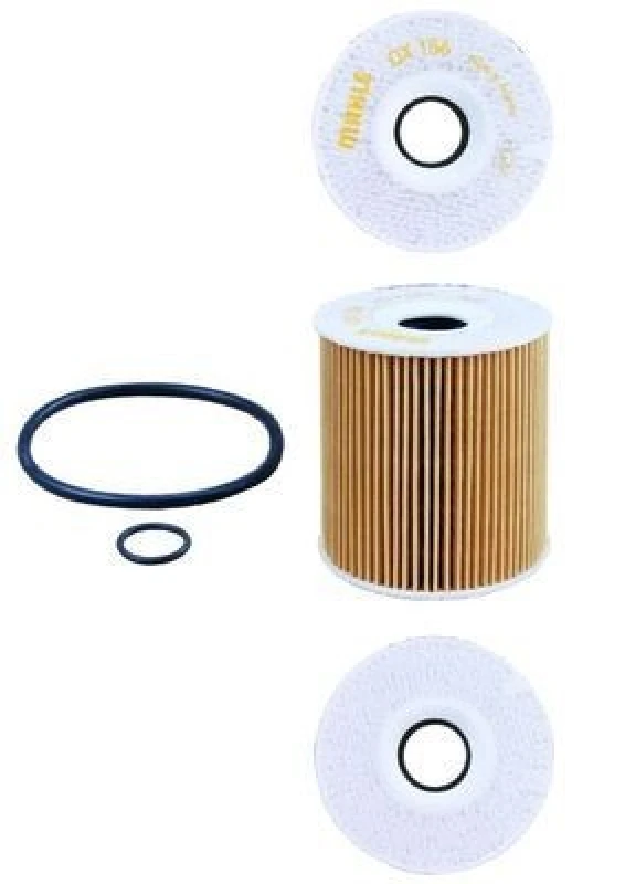Image of MAHLE OX 156D1 Oil filter Filter Insert, with gasket/seal Oil Filter (7)