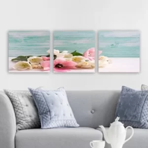 Image of P102514 Multicolor Decorative Canvas Painting (3 Pieces)