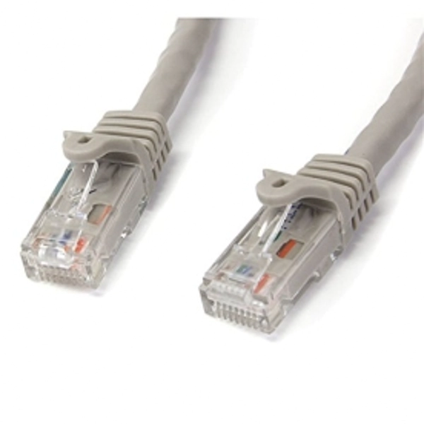 image of StarTech Grey Gigabit Snagless RJ45 UTP Cat6 Patch Cable Patch Cord 2m