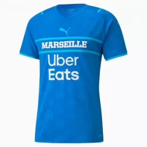 Image of PUMA Om Third Replica Mens Jersey 21/22, Electric Blue Atoll, size Small, Clothing