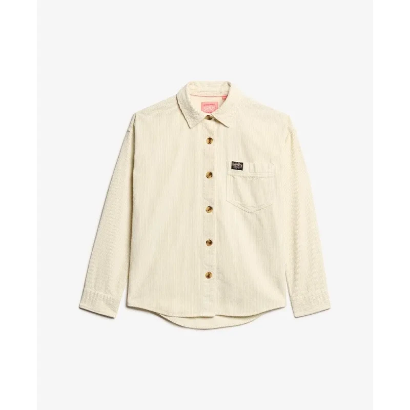 Image of Superdry Thick corduroy overshirt For Her Superdry Beige Female XS