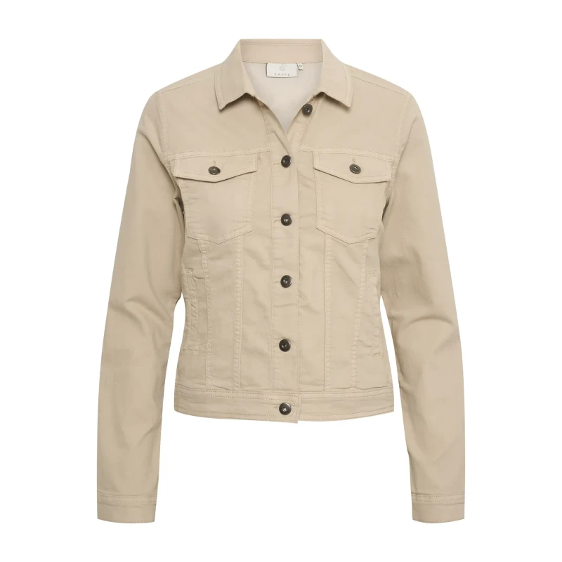 Image of Kaffe Womens denim jacket KAFFE Zelina Beige Female 34