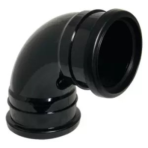 Image of Floplast - ring-seal bend 92.5(2XSOCKET)4 SOIL/110MM bk - Black