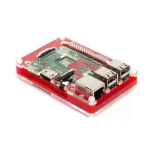Image of Pimoroni PIM341 Pibow 3 Coupe Red Case for Raspberry Pi (Pi 2, 3, ...