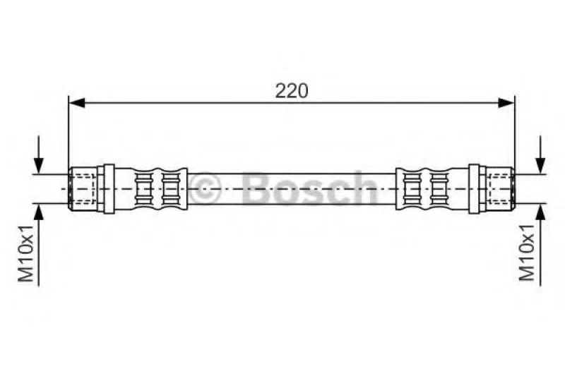 Image of Bosch 1 987 476 203 Brake Hose Brake Hose (83)