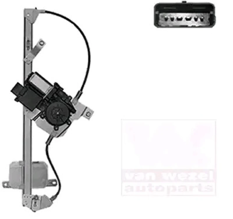 Image of VAN WEZEL 4029270 Window regulator Right Front, Operating Mode: Electric, with electric motor Window Winder (1561)