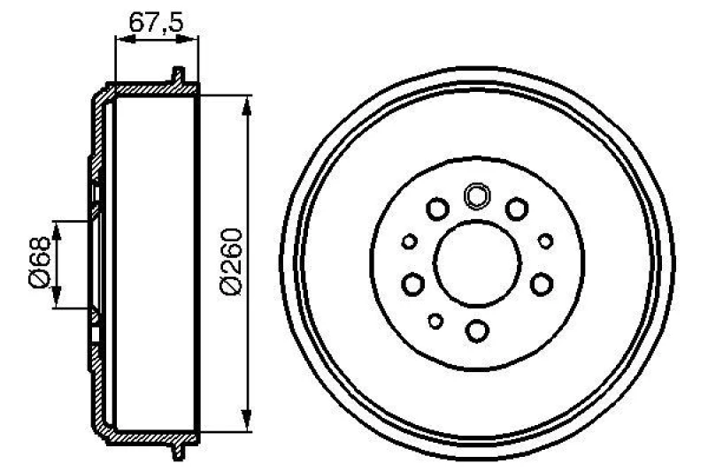 Image of Brake drum Bosch 0 986 477 046