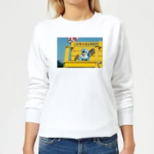 Image of Disney Lilo And Stitch Life Guard Womens Sweatshirt - White - L