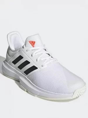 Image of adidas Gamecourt Tennis Shoes, Grey/Silver, Size 4, Women