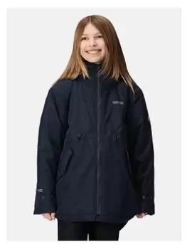 image of Regatta Girls Violane Waterproof Jacket - Navy, Size 11-12 Years, Women