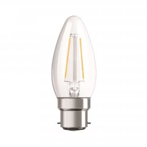 Image of Osram 2.8W Parathom Clear LED Candle Bulb BC/B22 Very Warm White - 287686-287686