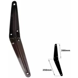 Image of Shelf Brackets Brown London Pattern Metal For Shelving Constructions - Size 200x250mm - Pack of 15