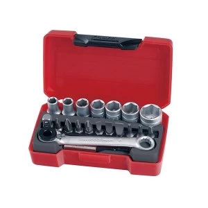 image of Teng T1420 Socket Bit Set of 20 1/4in Drive