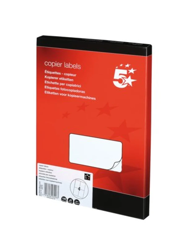 Image of 5 Star office 5 Star Office Multipurpose Labels Laser Copier Inkjet 105x148.5mm White (Pack of 400) 905017