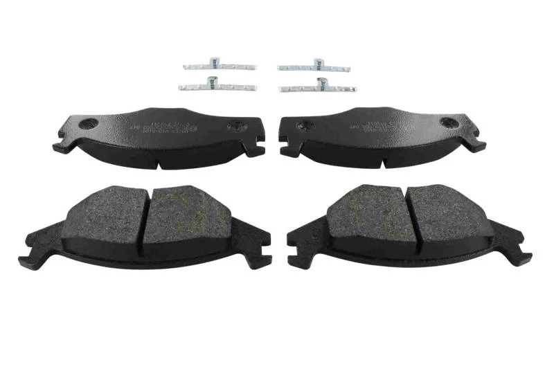 Image of VAICO V10-8101 Brake pad set Front Axle, excl. wear warning contact, with accessories, Q+, original equipment manufacturer quality Brake Pad Set,disc