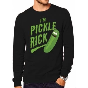 image of Rick And Morty - Pickle Rick Mens X-Large Sweatshirt - Black