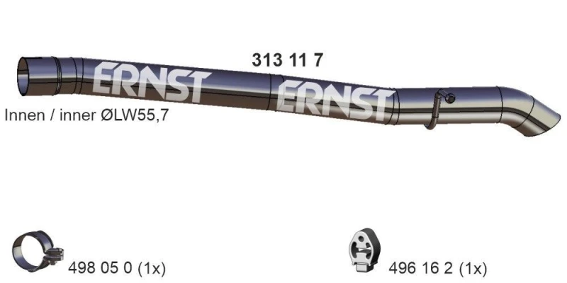Image of Exhaust Pipe ERNST 313117