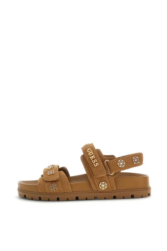 Image of Guess Womens Florizi Sandal Brown Size: 4 Brown Female 4
