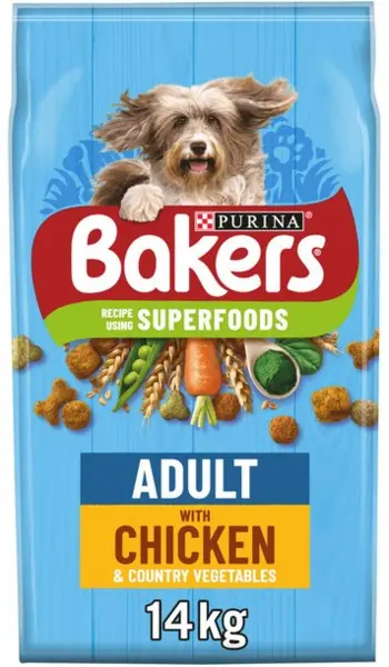 image of Bakers Complete Chicken and Vegetables Dog Food 14kg