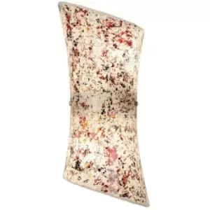 Image of Mosaic Mirror Wall Light Pattern Glaze Glass Shade Pretty Dimming Lamp Fitting