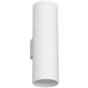 Image of Billings 2 Light Up & Down Wall Lamp Sandy White Aluminium LED GU10 2x10 - Merano