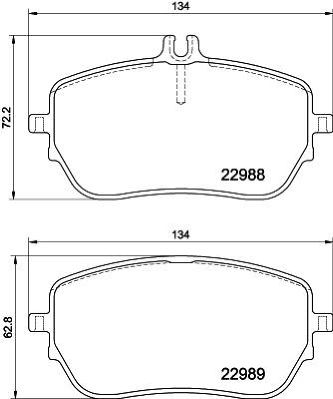 Image of HELLA Brake pad set HELLA 8DB 355 037-961