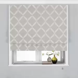 image of Paoletti Olivia Embroidered Blackout Roman Blind Polyester Grey (122X137Cm)