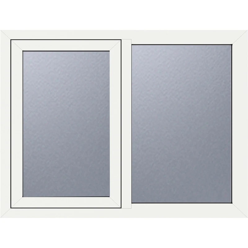 Image of Crystal Triple Glazed Window White Lh 1190 X 965Mm Obscure 24WHOTG1190965