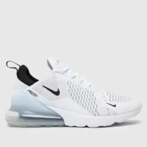 image of Nike White & Black Air Max 270 Trainers