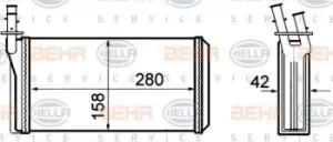 Image of Behr Heat Exchanger 8FH351308-401 70818679 Genuine replacement Car part