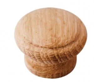Image of Wickes Unvarnished Door Knob - Oak 33mm Pack of 4