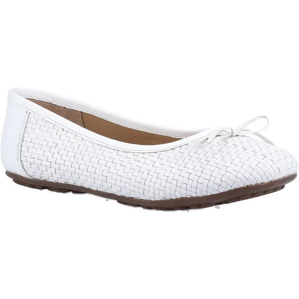 Image of Hush Puppies Womens Janelle Woven Leather Ballerina Shoes UK Size 8 (EU 42)