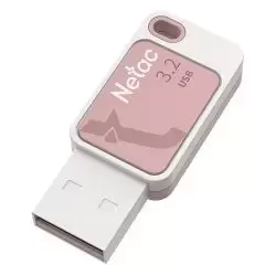 image of Netac 256GB USB 3.2 Memory Pen, UA31, Software Encryption, Key Ring, Smoothies Pink