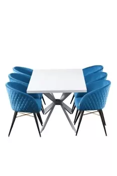 Image of 'Vittorio Duke' LUX Dining Set a Table and Chairs Set of 6