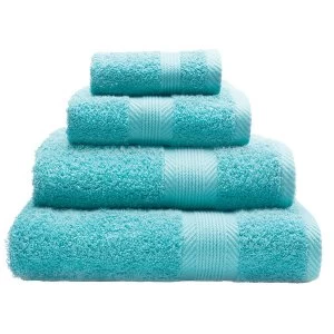 Image of Catherine Lansfield Essentials Cotton Hand Towel - Aqua Blue
